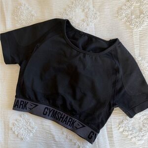 Gymshark Black Athletic Crop Top